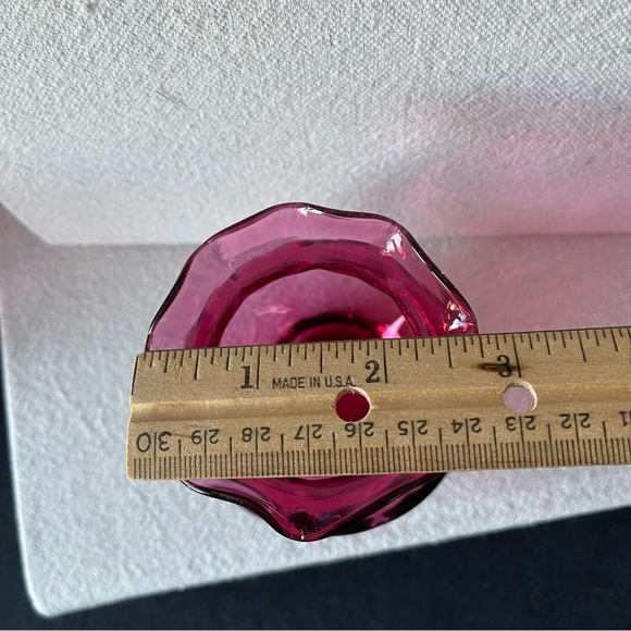 Pilgrim Cranberry Glass - 3 pieces - Vintage - Picture 8 of 14